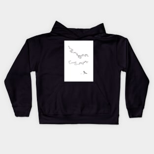 Willy Wagtail hop map Kids Hoodie